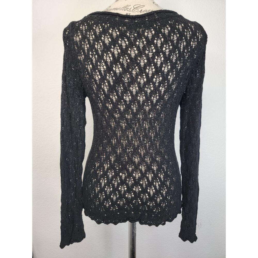 Sisley Black Open-Knit Sweater - Picture 5 of 9